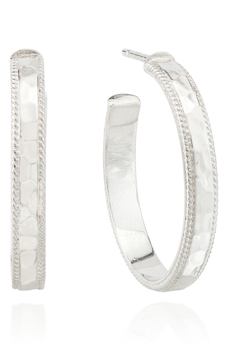 Anna Beck Medium Hammered Hoop Earrings, Main, color,