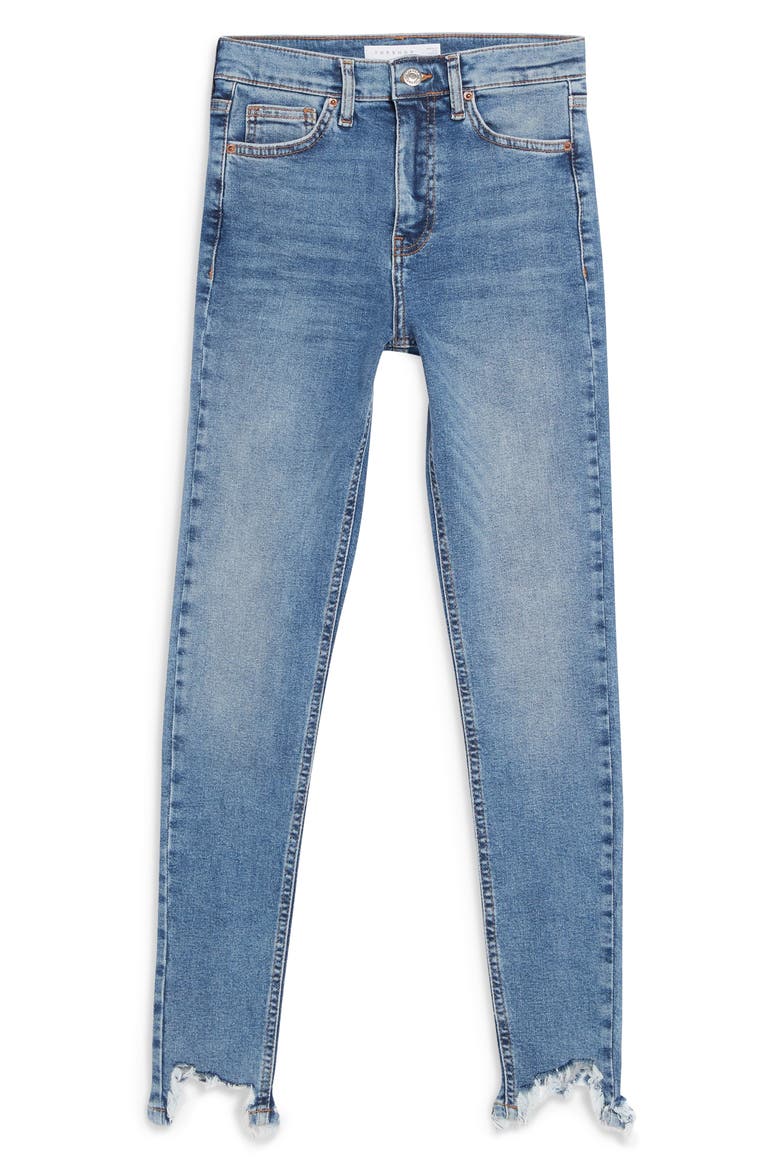 Jamie Jagged Hem Jeans, Alternate, color, DENIM
