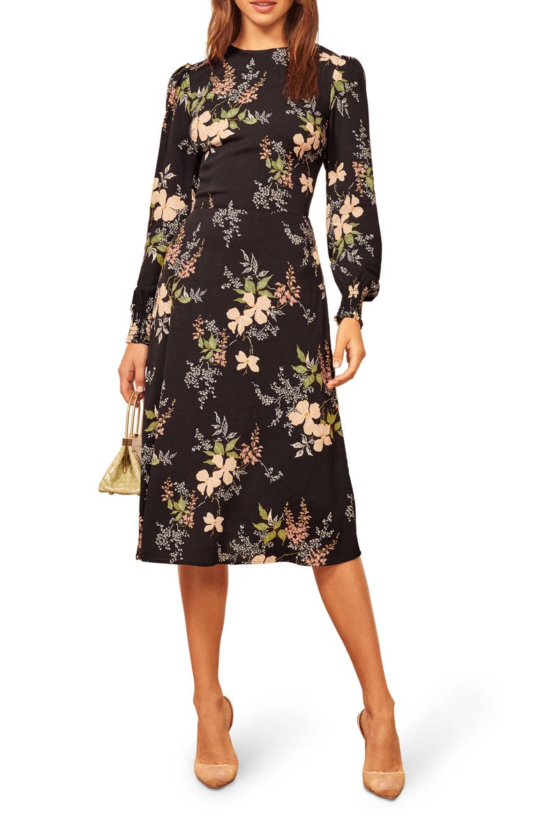 Kellan Floral Long Sleeve Dress, Main, color, ISABELLA