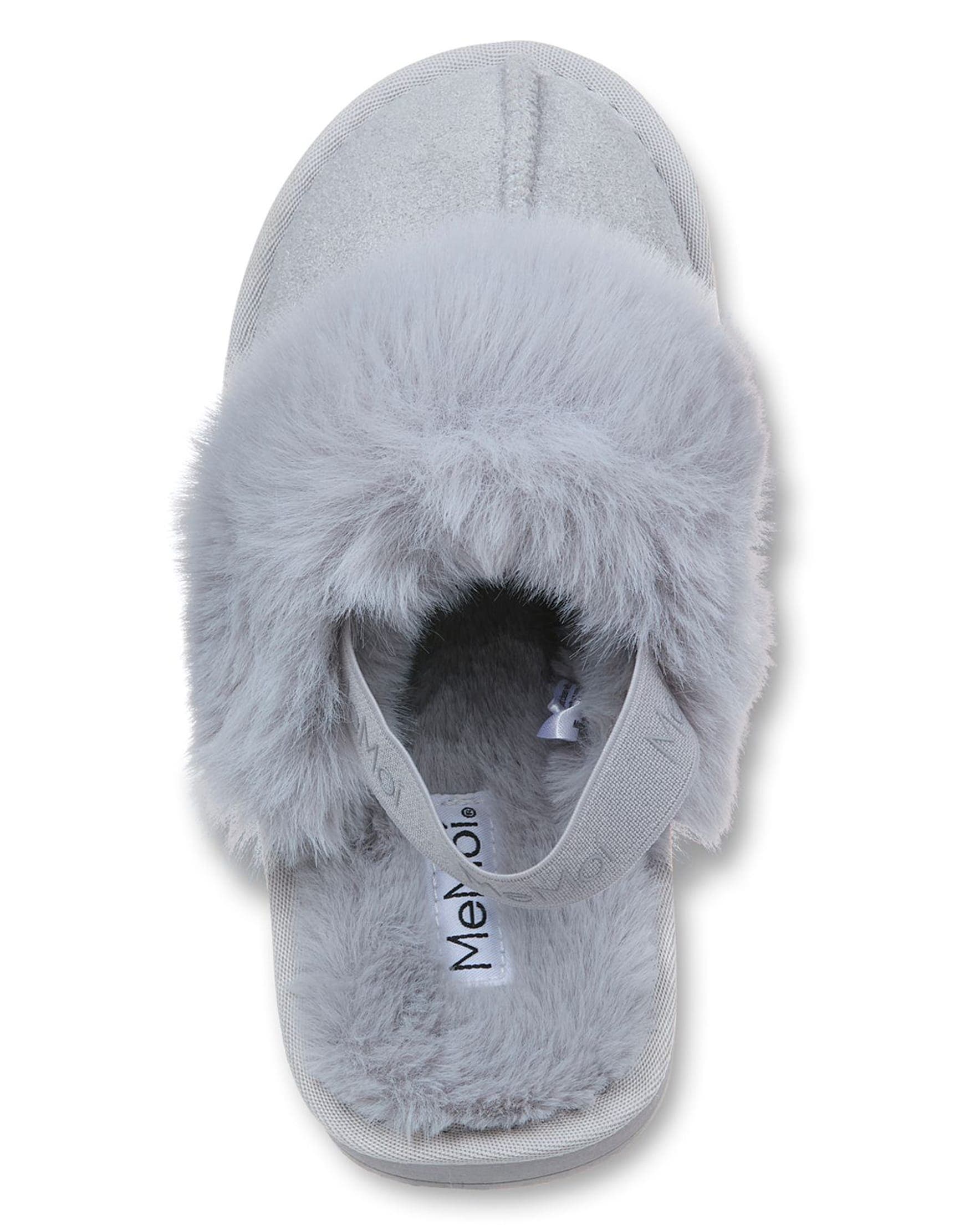 MeMoi Little Kids
 Fluffy Slide Slingback Slippers, Alternate, color, Storm