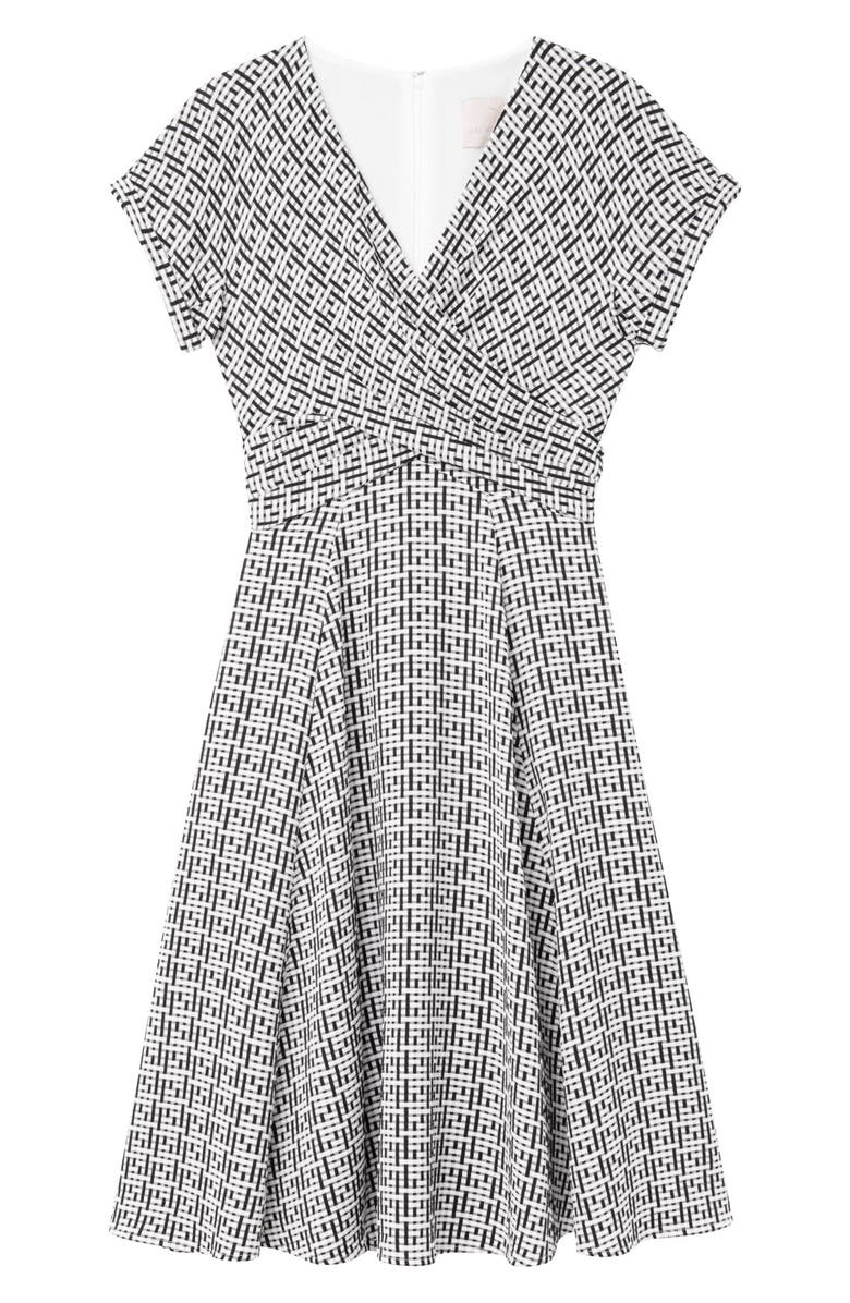 Gal Meets Glam Collection Carson Variegated Gingham Bow Back Dress, Alternate, color,
