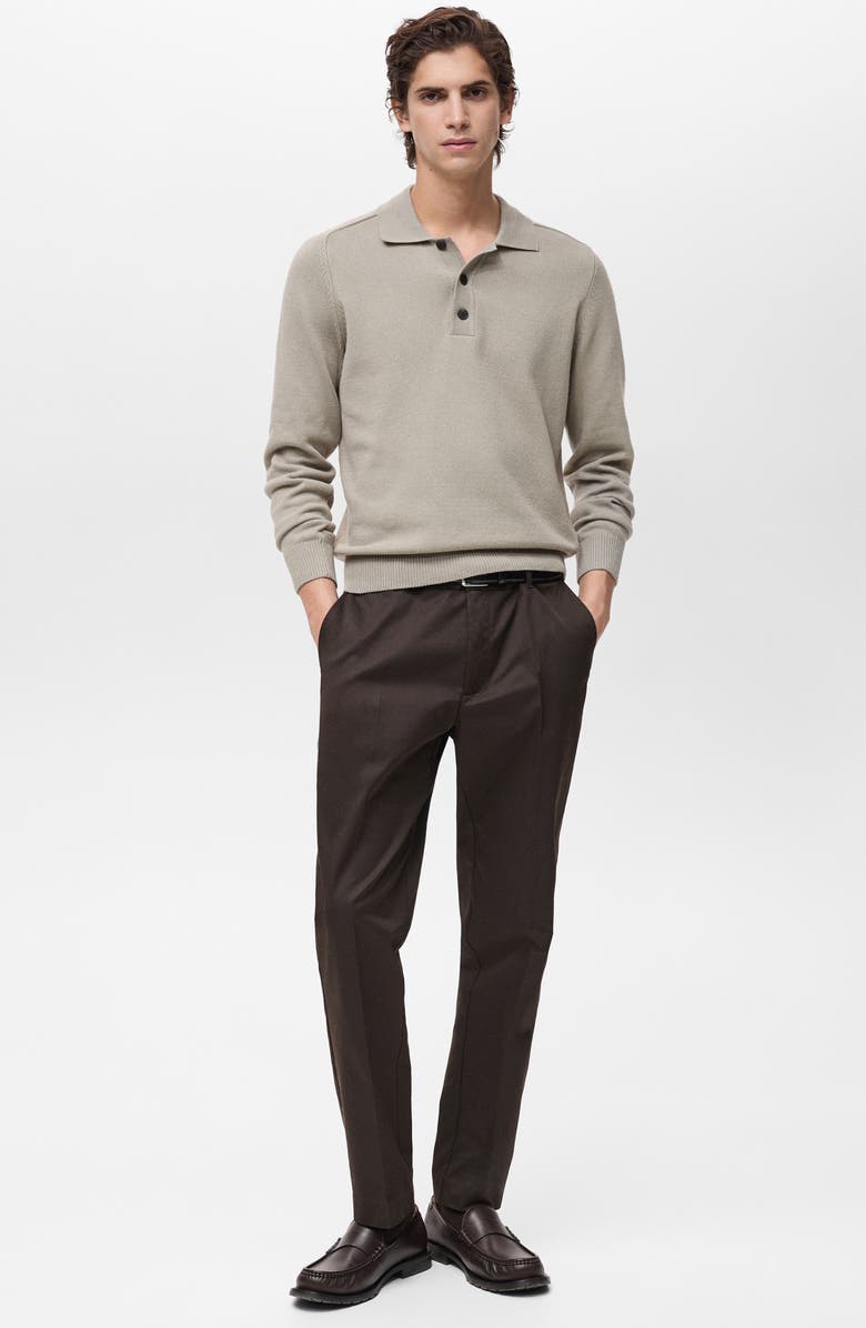 MANGO Long Sleeve Polo Sweater, Alternate, color, 