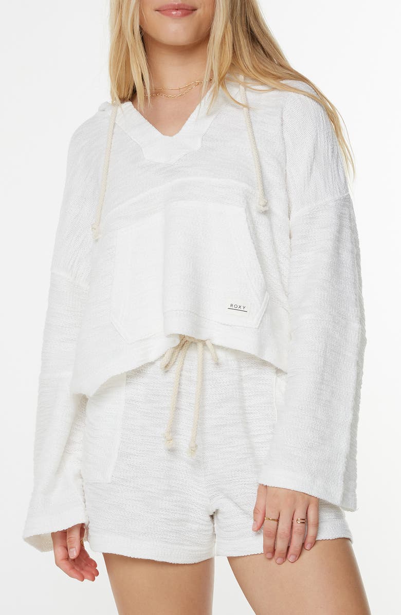 Roxy Rich Coast Hoodie, Main, color, Snow White Solid
