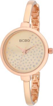 BCBG Crystal Dial Bracelet Watch, 32mm
