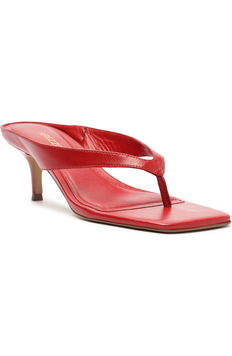 Arezzo Gia Mid Flip Flop, Main, color, Royal Red