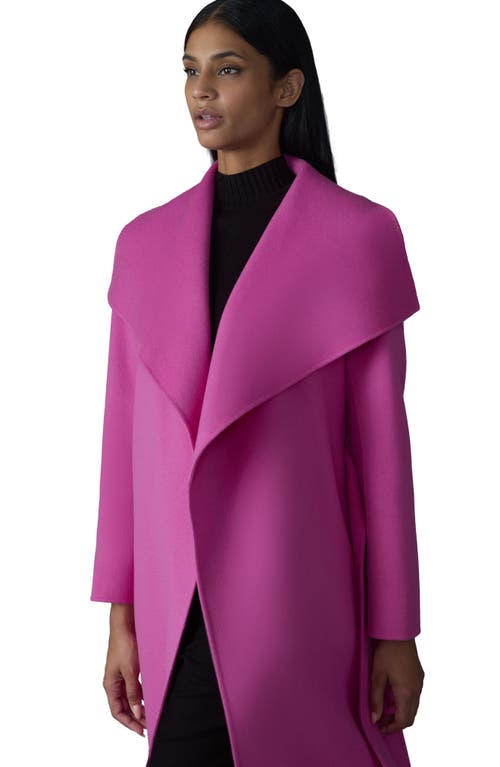 Mackage Mai Wool Belted Wrap Coat In Azalea