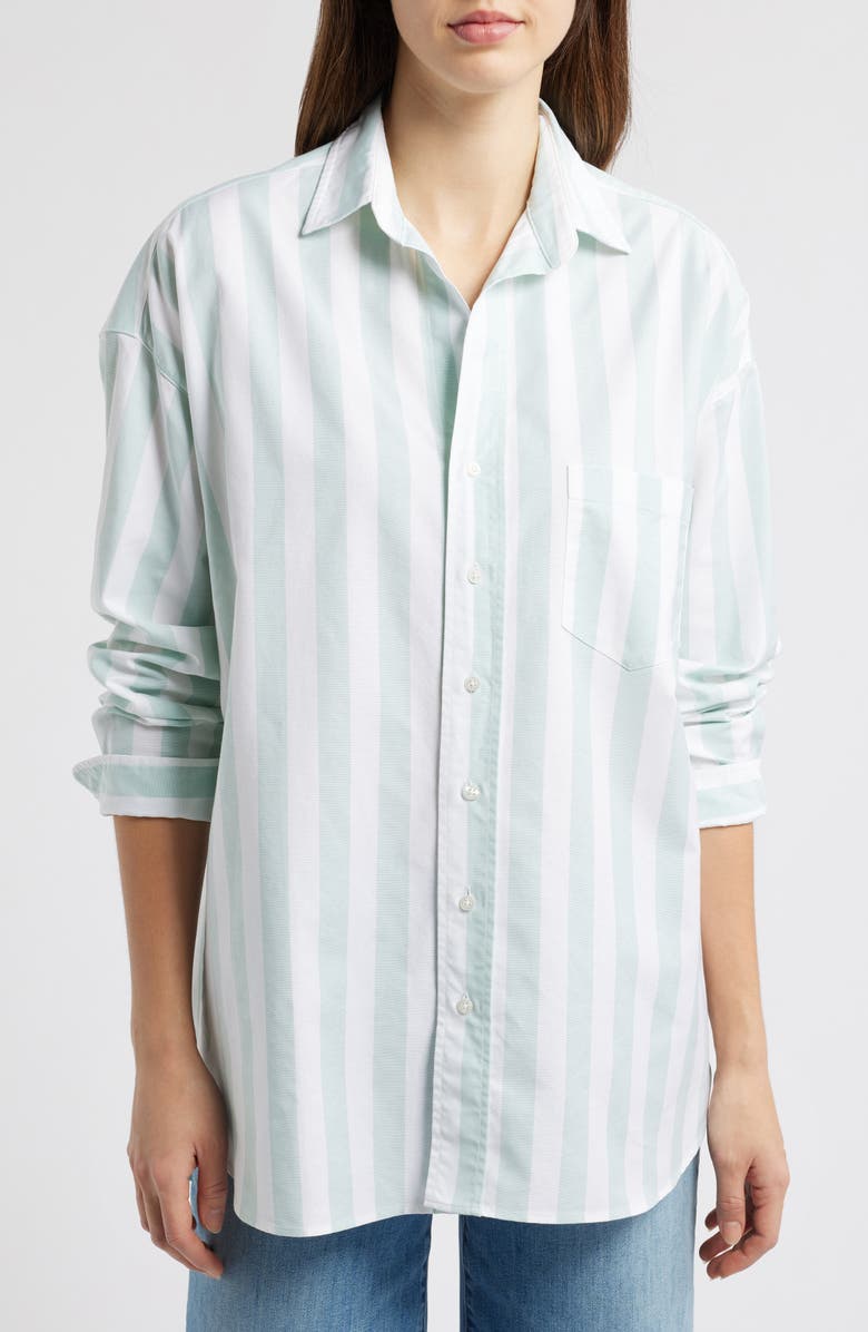 Frank & Eileen Shirley Stripe Oversize Button-Up Shirt, Main, color, 