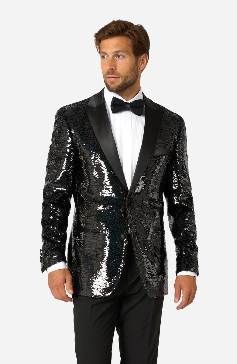 OppoSuits Starblazing Black Sequin Dinner Jacket, Alternate, color, Black