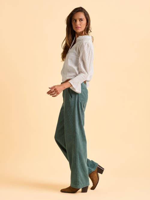 Brakeburn Elva 3/4 Sleeve High Neck Shirt In White