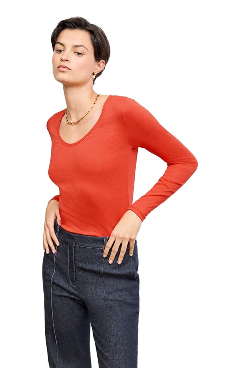 M.M.LaFleur Marcia T-Shirt - Ribbed Pima Cotton, Alternate, color,