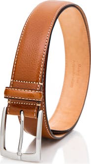 MADE IN ITALY Pebble Leather Belt