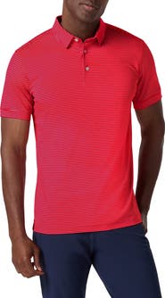 Mizzen+Main Versa Trim Fit Stripe Performance Golf Polo
