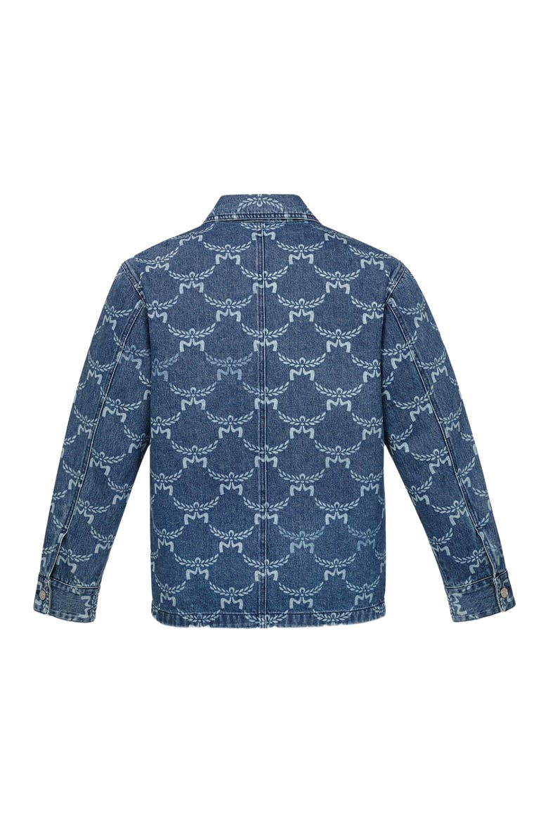 Lauretos Monogram Denim Jacket, Alternate, color, Indigo