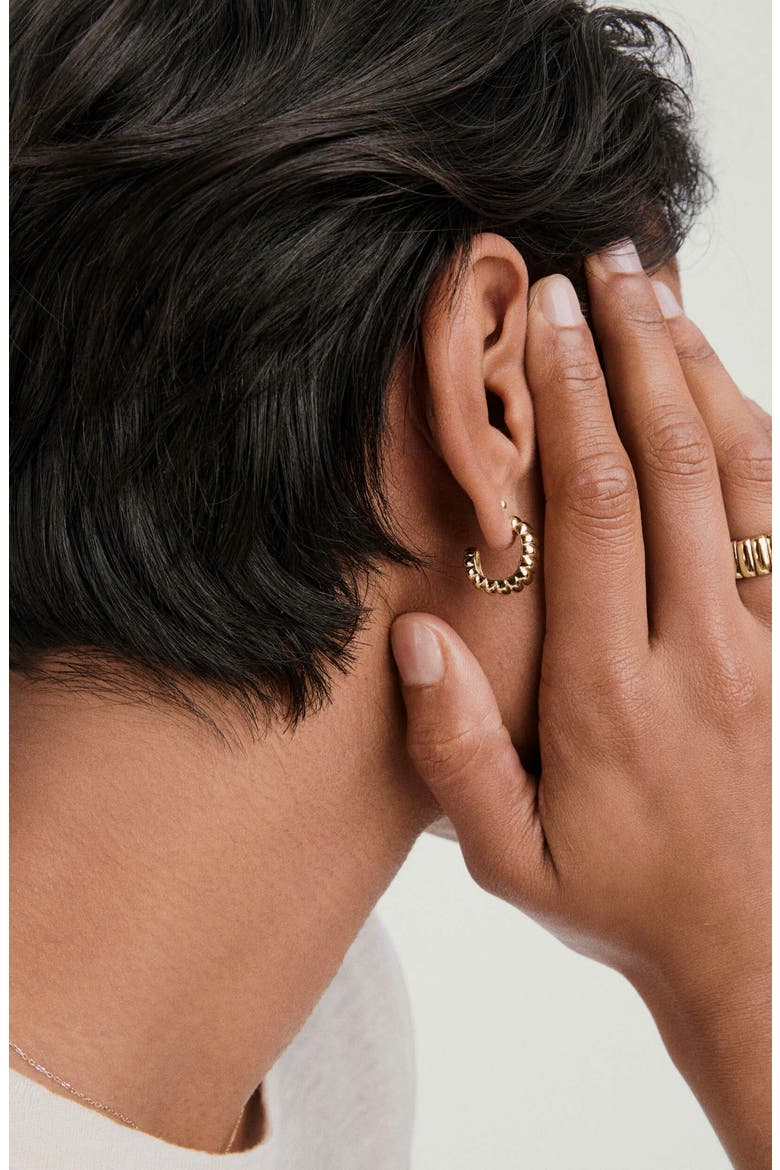 Bold Fluted Hoops, Alternate, color, 18k Gold Vermeil