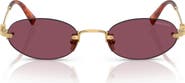 Miu Miu 51mm Oval Rimless Sunglasses