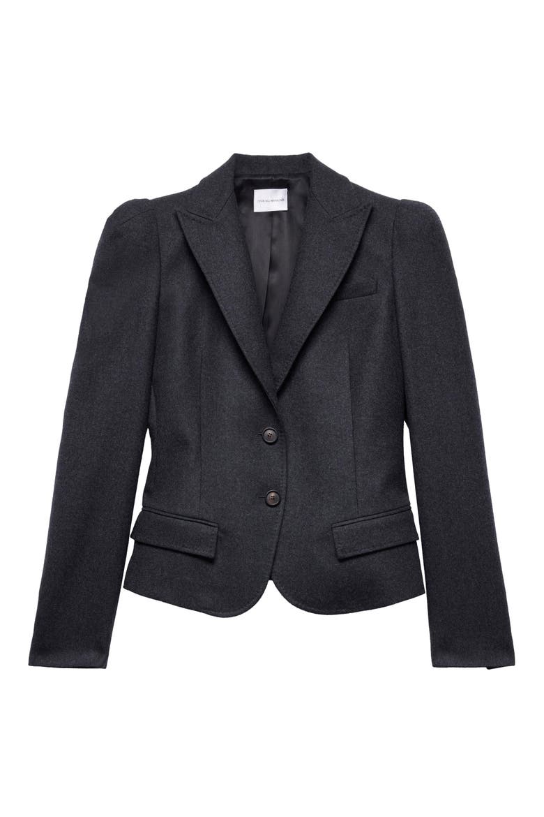 High Shoulder Wool Blazer, Alternate, color, WOOL MINK