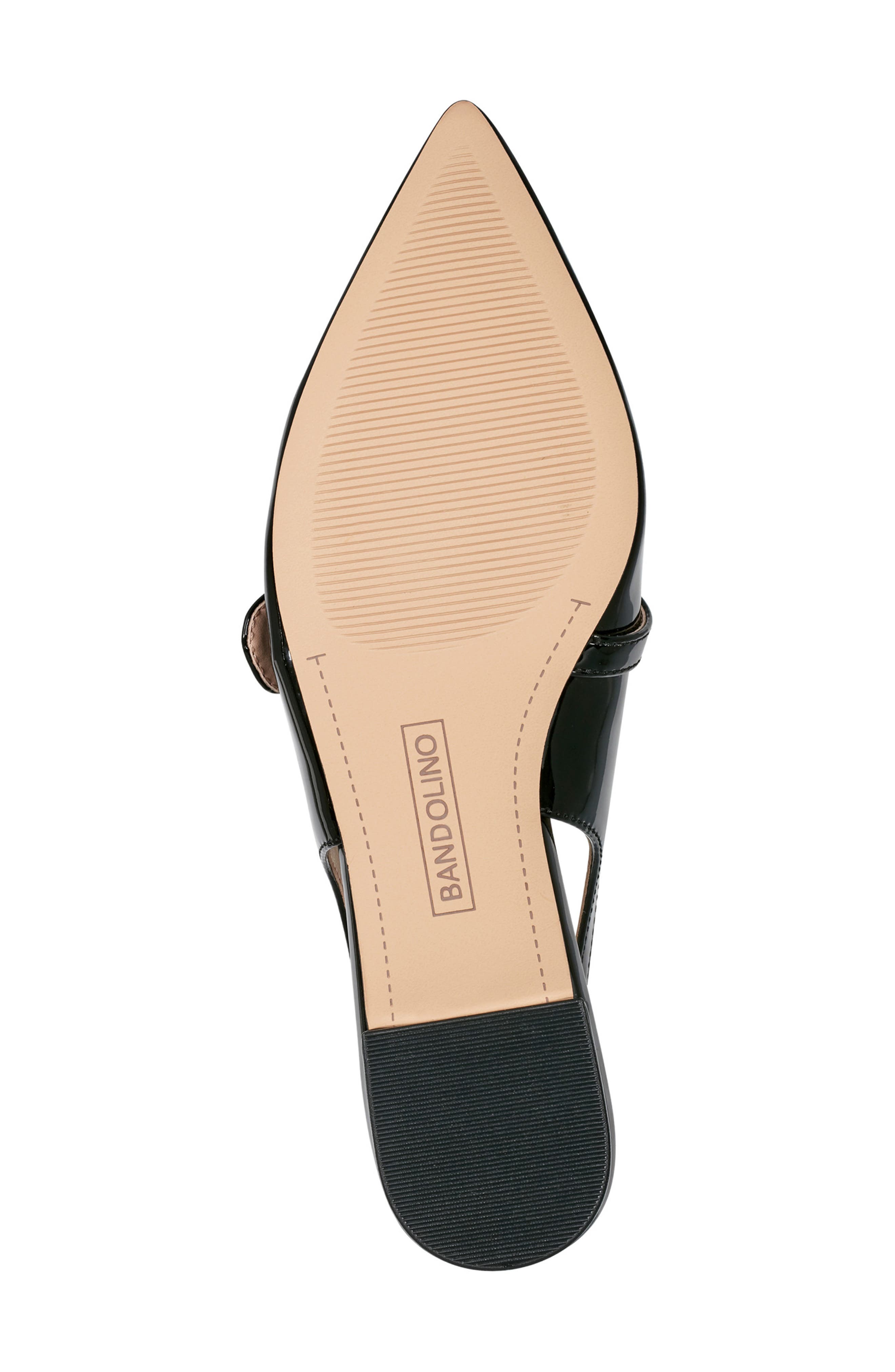 Bandolino Aubriana Slingback Mary Jane Pointed Toe Flat, Alternate, color, Blk01
