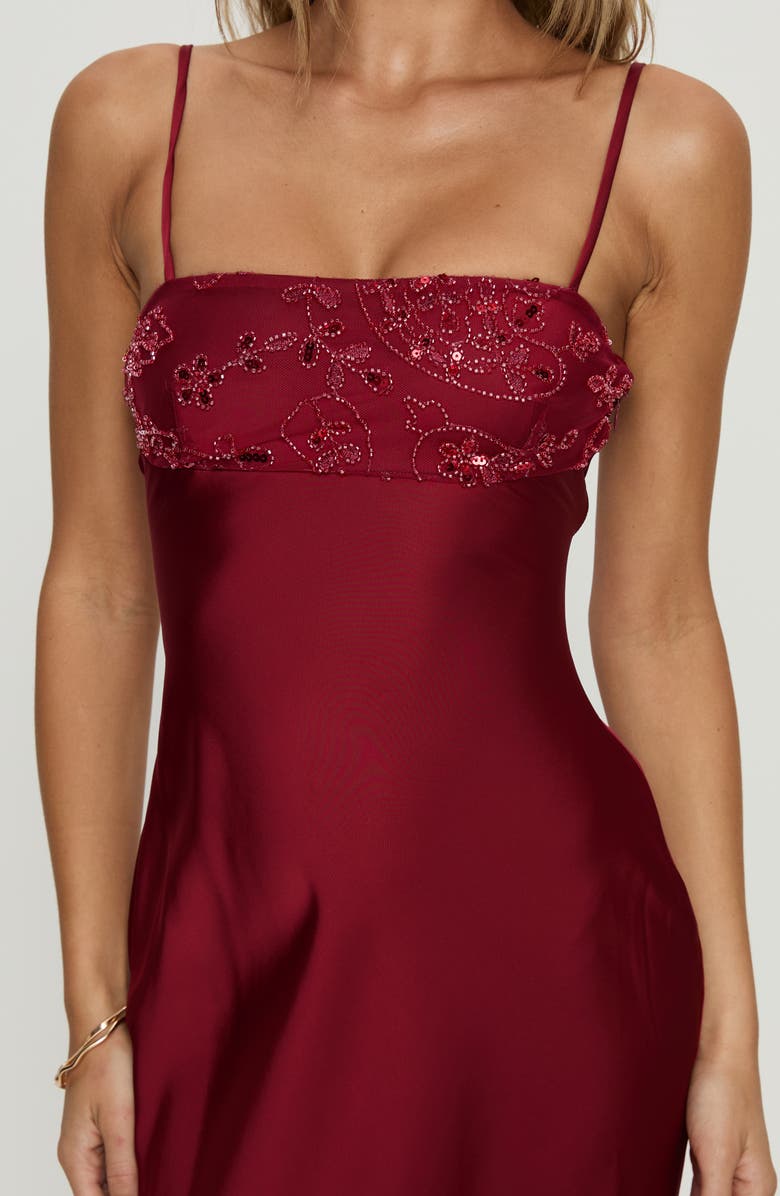 Princess Polly Engracia Sequin Satin Gown, Alternate, color, 