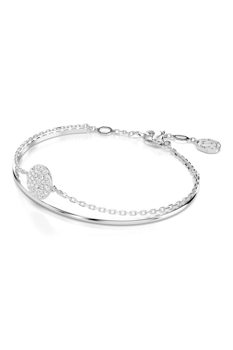 Sublima Bangle Bracelet, Alternate, color, WHITE/ SILVER