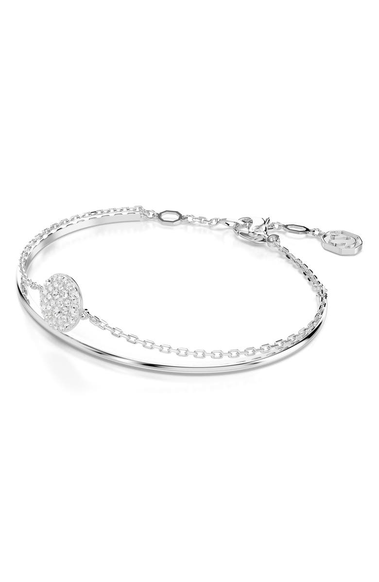 Swarovski Sublima Bangle Bracelet, Alternate, color, White/ Silver