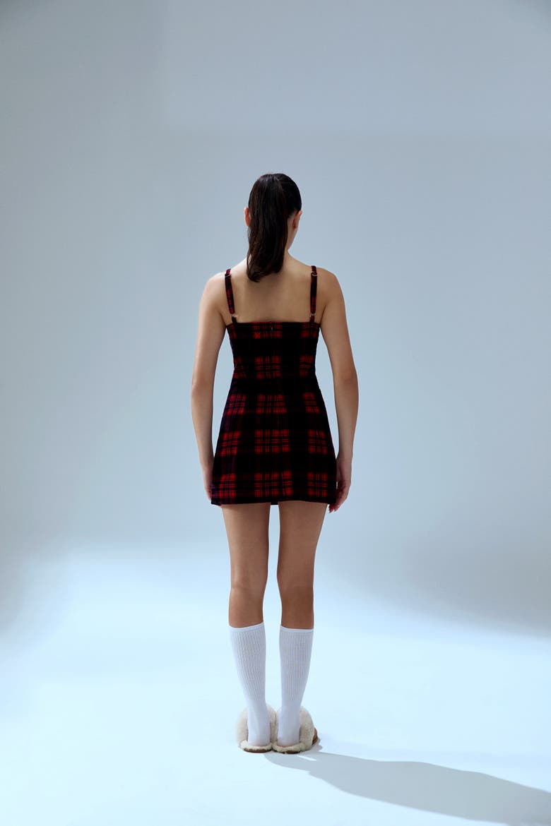Pure Cotton Your *Itch Plaid Mini Dress, Alternate, color, Red