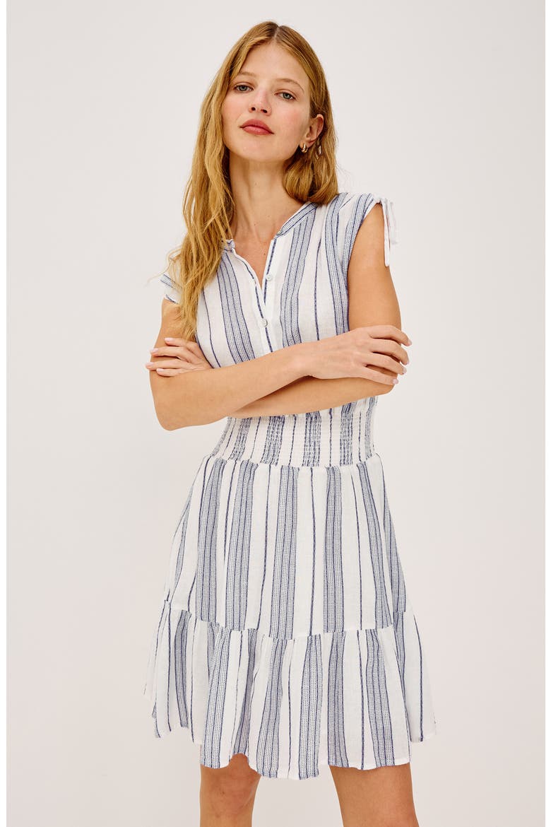 Samina Stripe Smocked Dress, Alternate, color, SALINO STRIPE