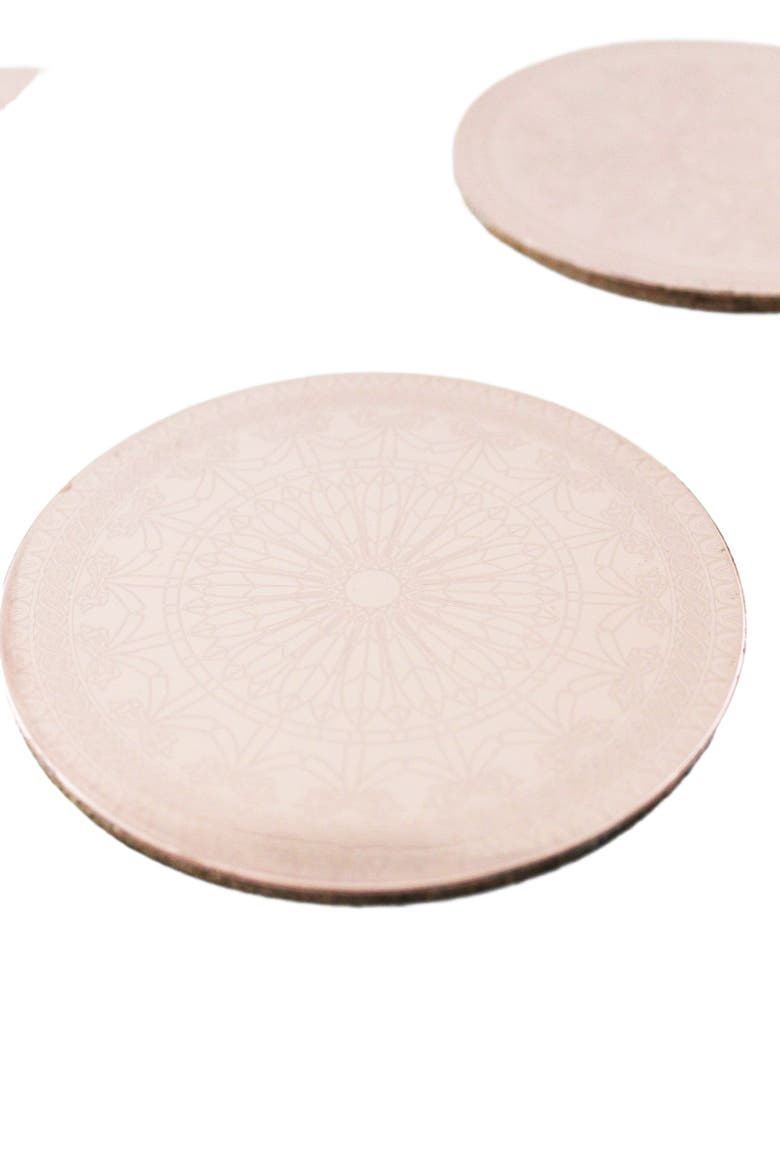 Vintage Inspired Copper Coasters Set, Alternate, color, Copper