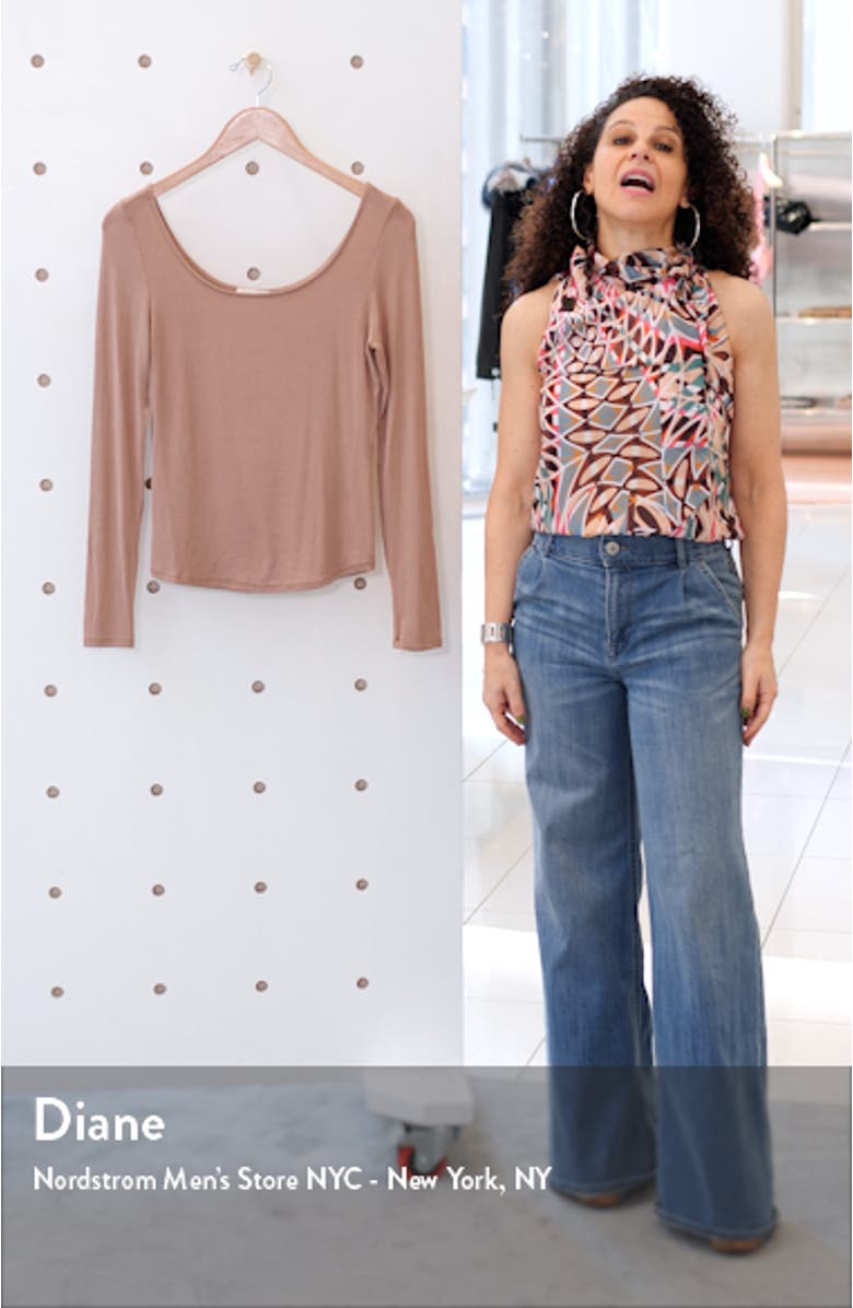 Semi Sheer Long Sleeve Knit Top, sales video thumbnail