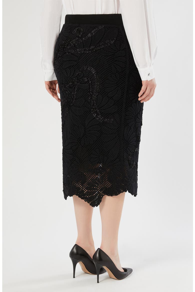 Campale Knit Midi Skirt, Alternate, color, BLACK
