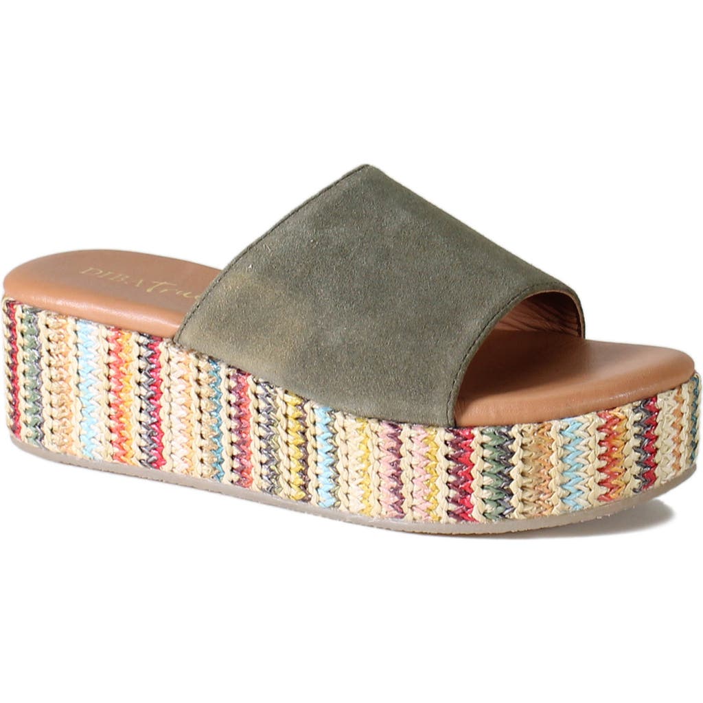 Diba True Rock Steady Platform Slide Sandal In Brown