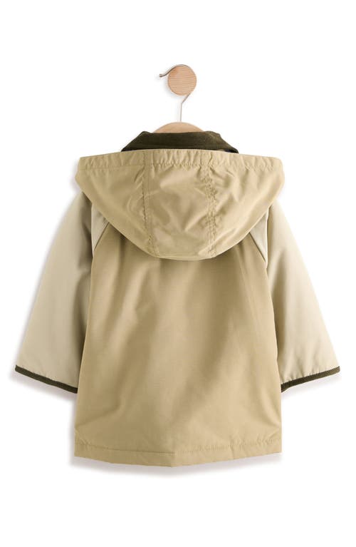 Next Kids' Colorblock Insulated Hooded Jacket In Neutral