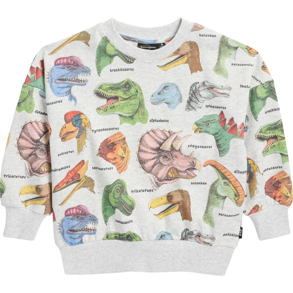Rock Your Baby Kids' Dino Bright French Terry Sweatshirt
