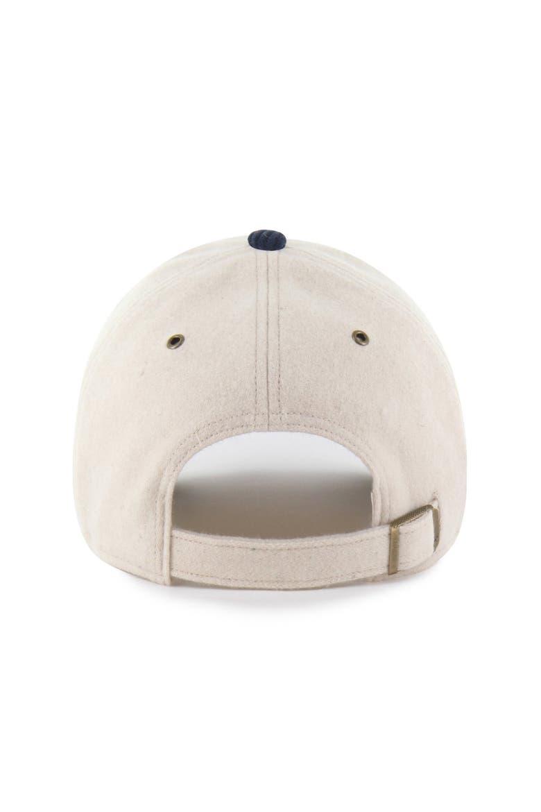 Women's '47 Natural/Navy Denver Broncos Rope Script Clean Up Adjustable Hat, Alternate, color, Natural
