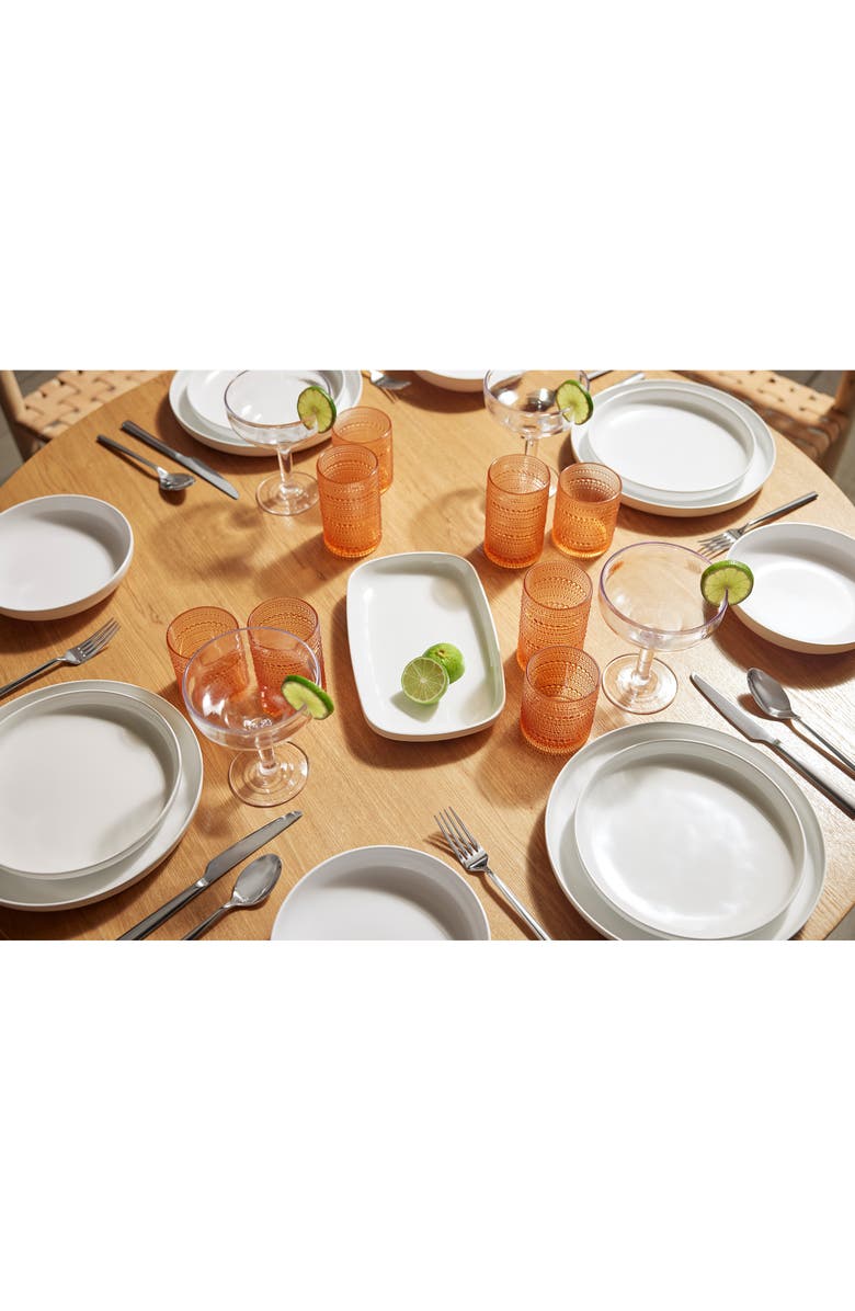 Fortessa Set of 4 Orbetto Jupiter Glasses, Alternate, color, Coral