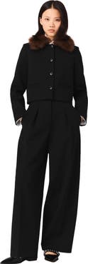 maje Short jacket with removable collar