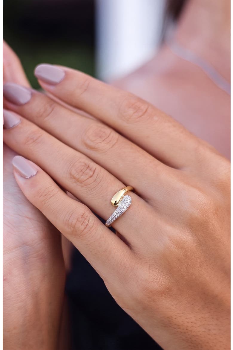 Lab-Grown White Sapphire Swirl Ring, Alternate, color, WHITE