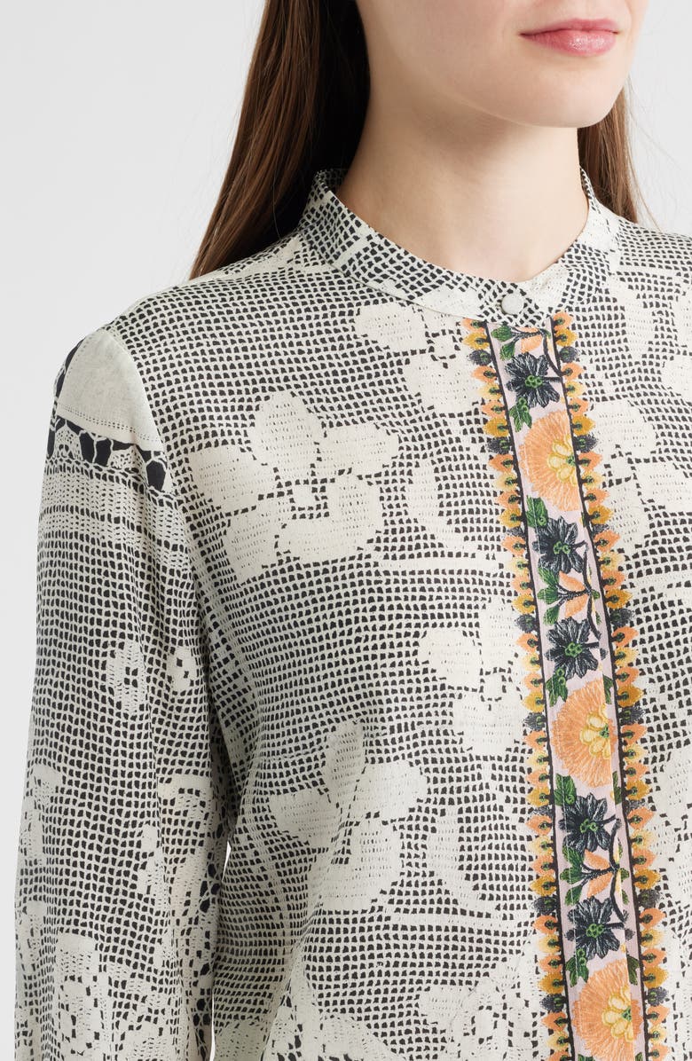 KOBI HALPERIN Eloise Woven Silk Shirt, Alternate, color, 