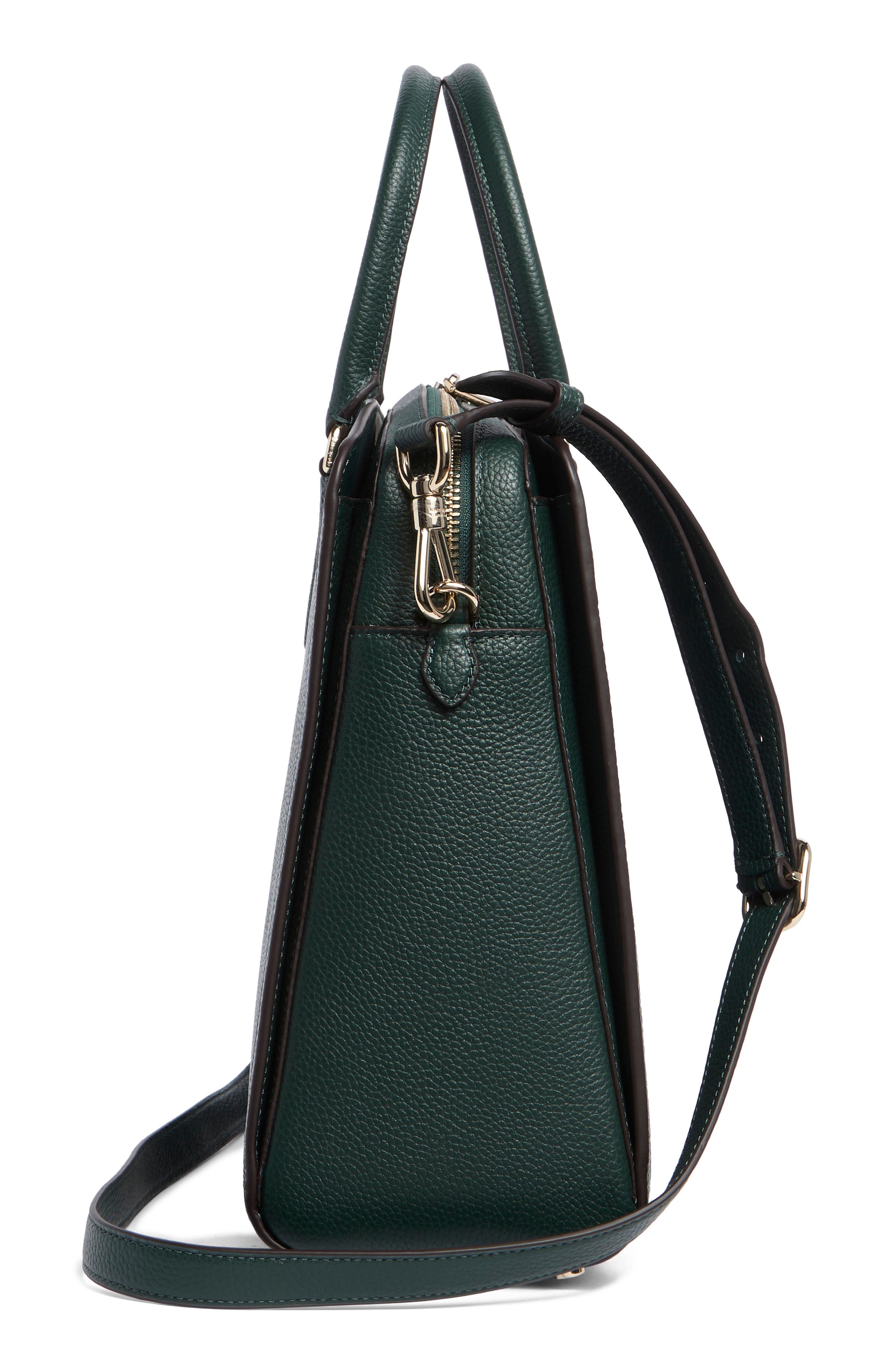 hudson pebbled leather commuter tote, Alternate, color, NORTHERN PINE