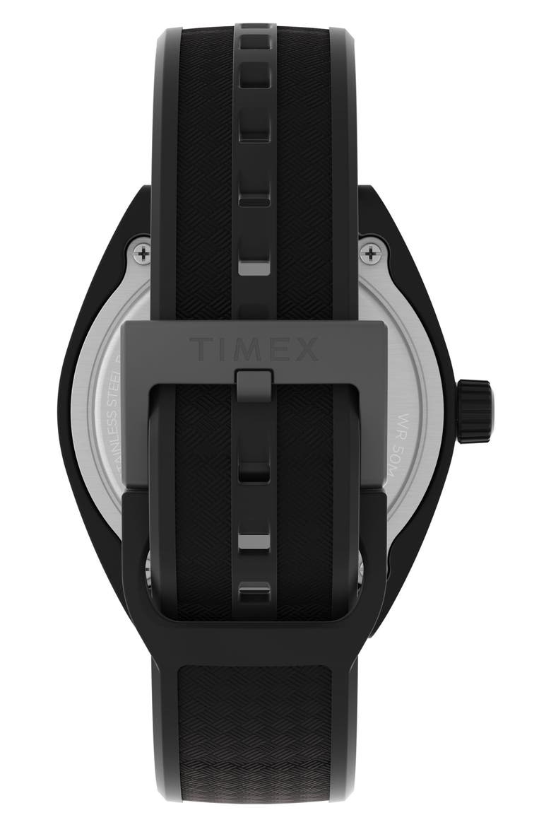Trend Synthetic Strap Watch, 40mm, Alternate, color, BLACK