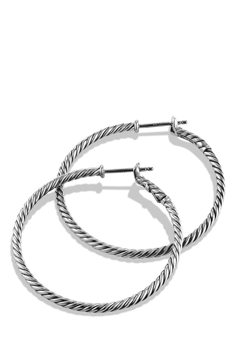 David Yurman Cable Classics Hoop Earrings, Alternate, color, 