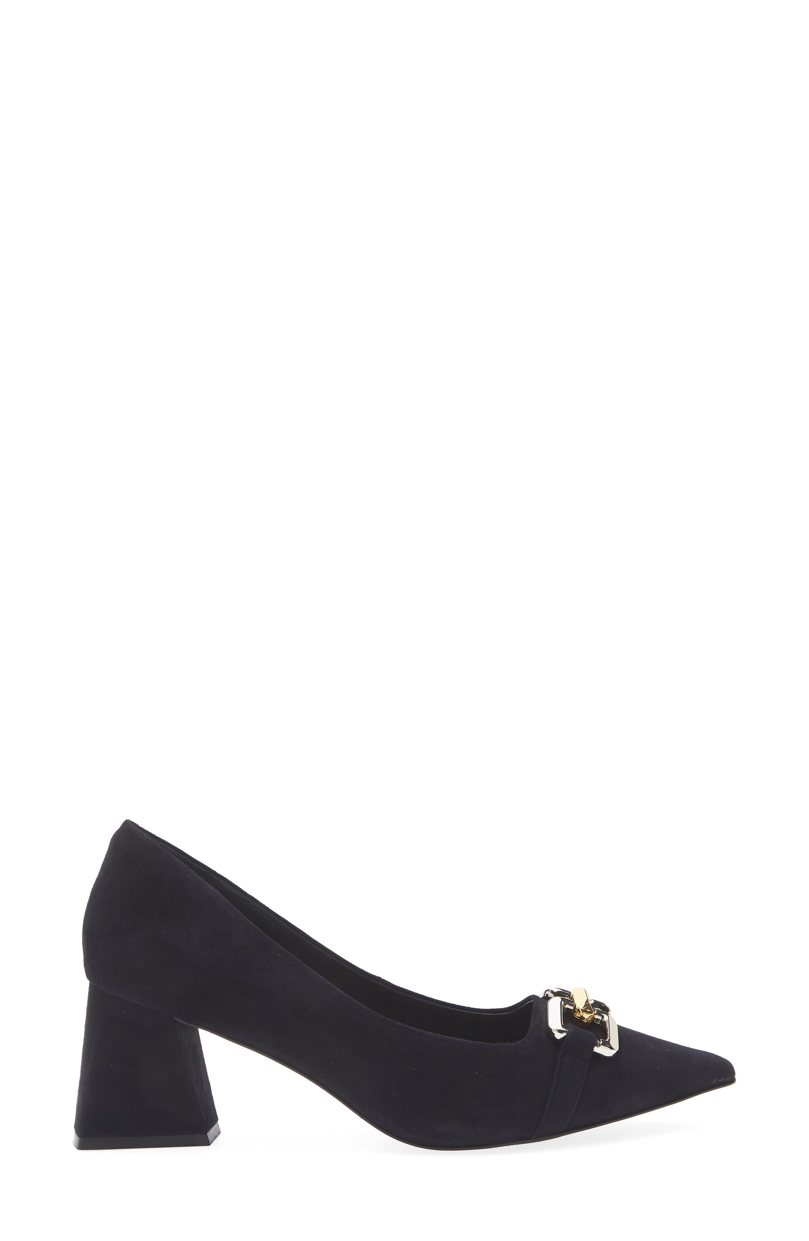 Anouk Pointed Toe Pump, Alternate, color, NAVY SUEDE