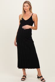 PinkBlush Rib Knit Sleeveless Maxi Dress