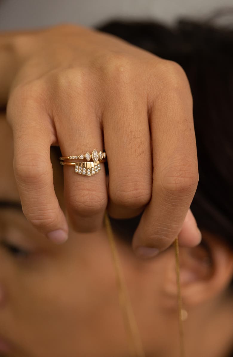 Jennie Kwon Designs Diamond Fan Ring, Alternate, color, 