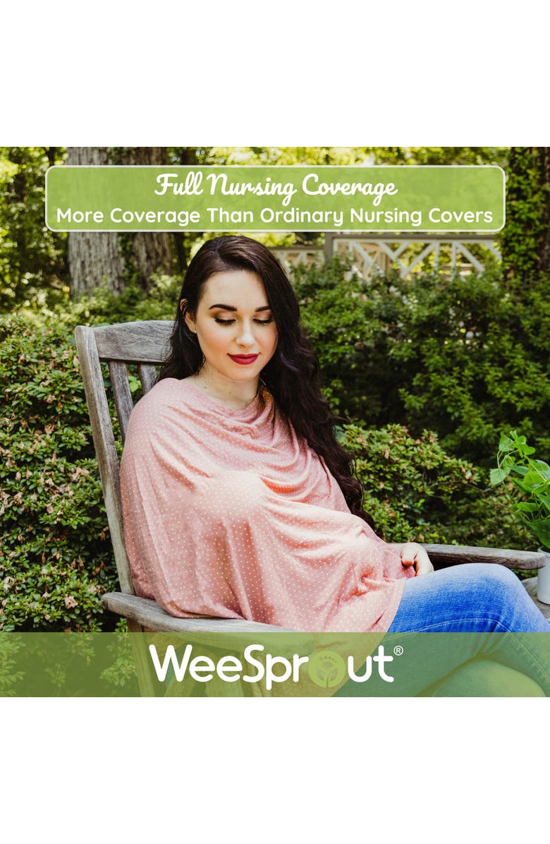 WeeSprout Nursing Cover for Breastfeeding, Soft & Breathable Nursing Poncho, Alternate, color, Vintage Black Stripe