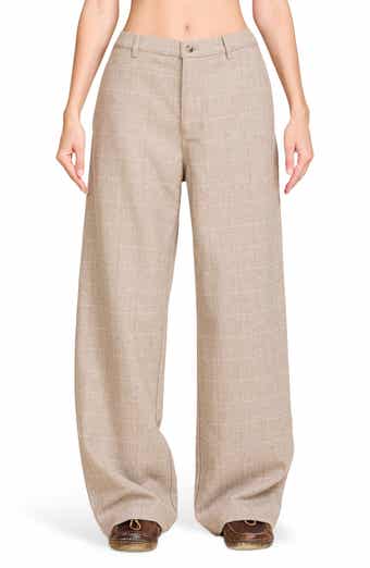 DENIMIST Flat Front Wide Leg Pants