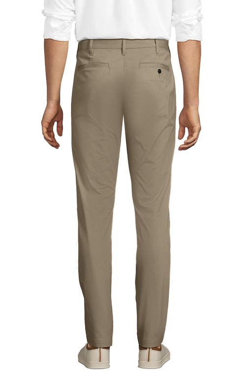 Lands' End Travel Kit Comfort Waist Athletic Fit Chino Pant In Gray