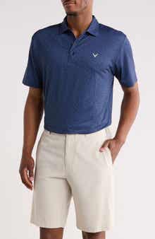 Mini Geometric Print Knit Golf Polo