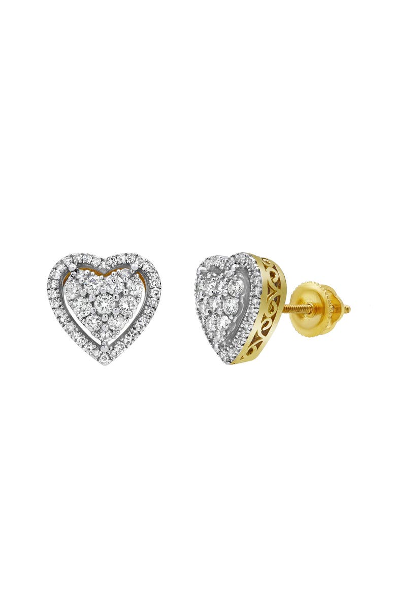 LuvMyJewelry Heartland Bling 14K Yellow Gold Diamond Stud Earrings - 0.62ct., Main, color, 14K Yellow Gold