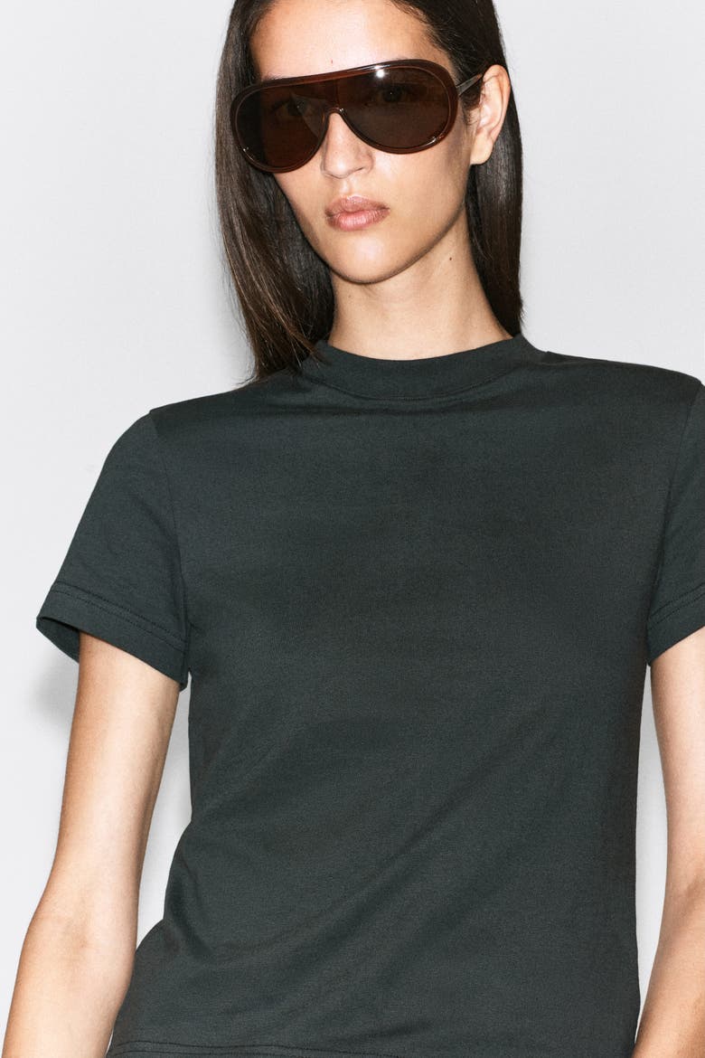 Brushed-Cotton Shirt, Alternate, color, BLACK