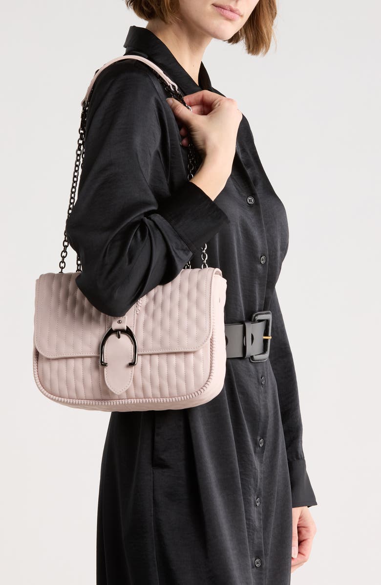 Longchamp Amazone Small Quilted Leather Crossbody Bag, Alternate, color, Pale Pink